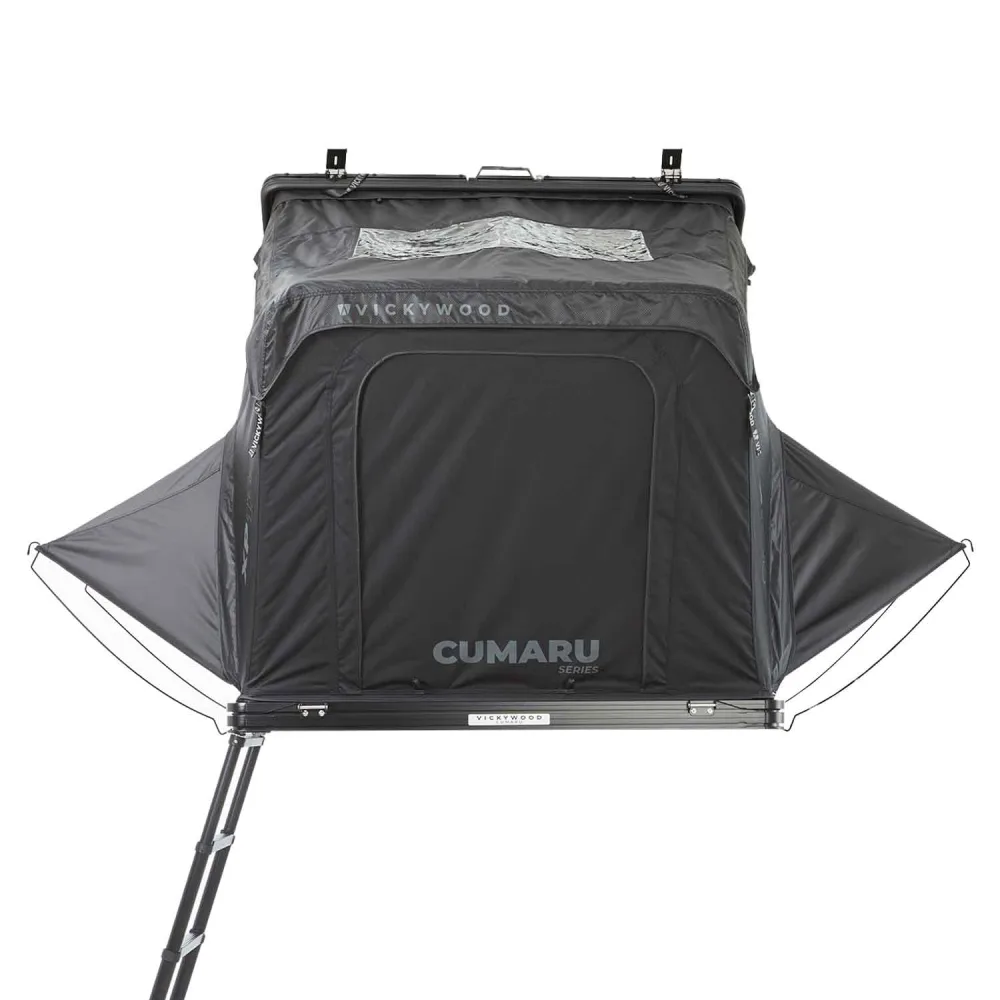 Alu Hartschalen Dachzelt CUMARU XP 135 All Black - Komfort-Hybridmatratze