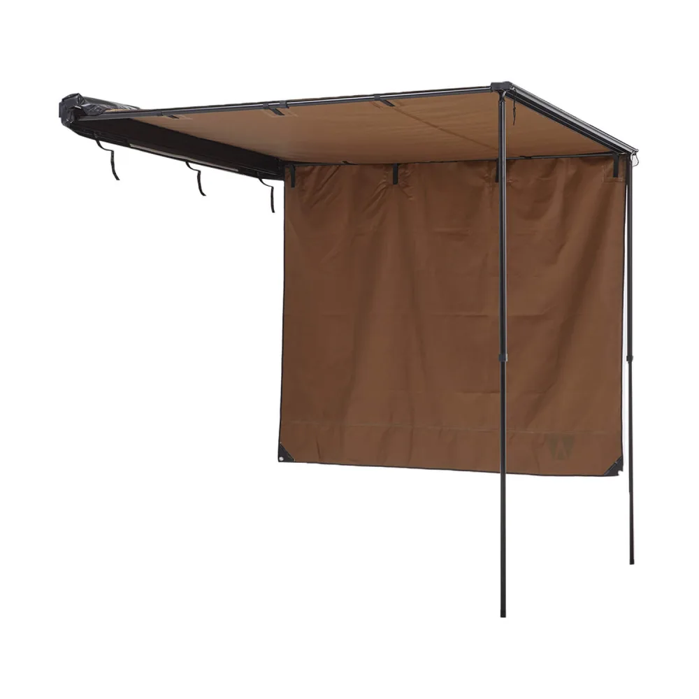 Seitenmarkise Einzelwand VICKYWOOD 200 / 250 cm - 200 cm / 170 cm / goldbraun