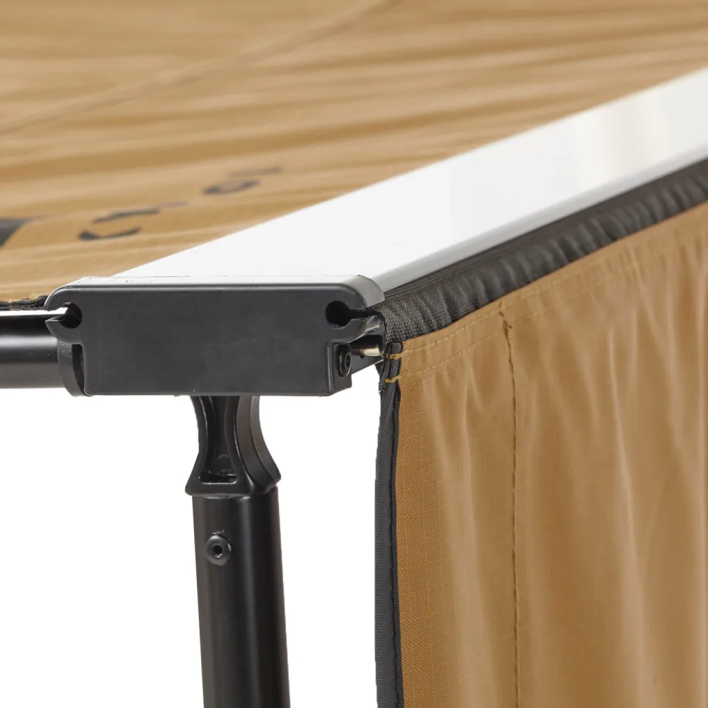 Seitenmarkise Einzelwand VICKYWOOD 200 / 250 cm - 200 cm / 170 cm / goldbraun