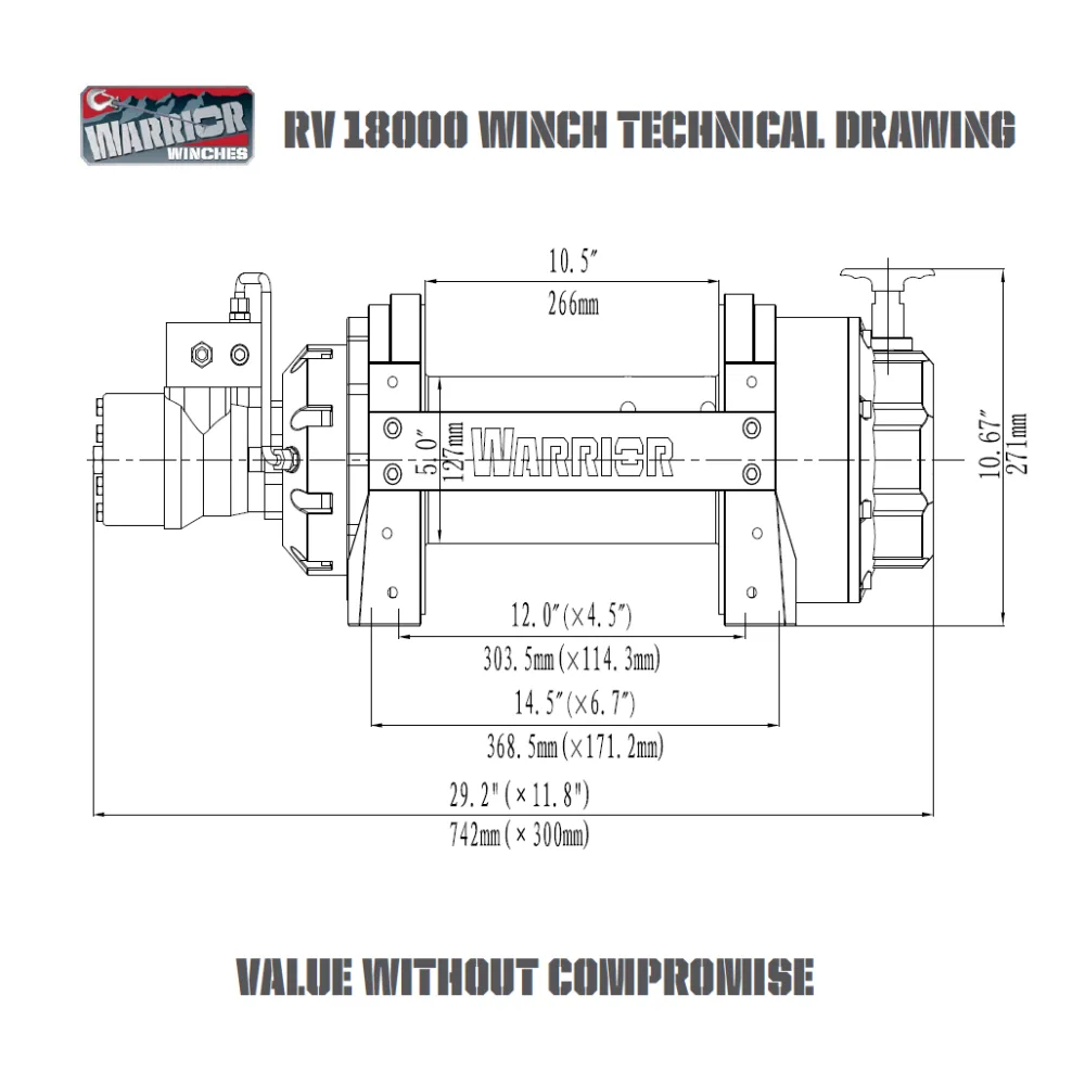 Hydraulik Industrie Seilwinde 8,2t EN14492:1