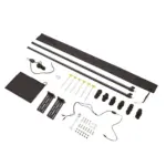 270° Markise LEAF freitragend grau - 250 cm / normal / links (Fahrer)
