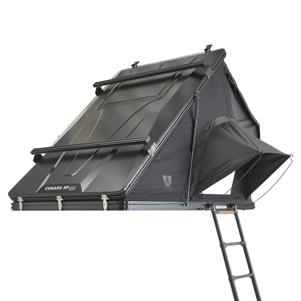 Alu Hartschalen Dachzelt CUMARU XP 135 All Black - Komfort-Hybridmatratze