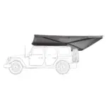 270° Markise LEAF freitragend grau - 250 cm / normal / links (Fahrer)