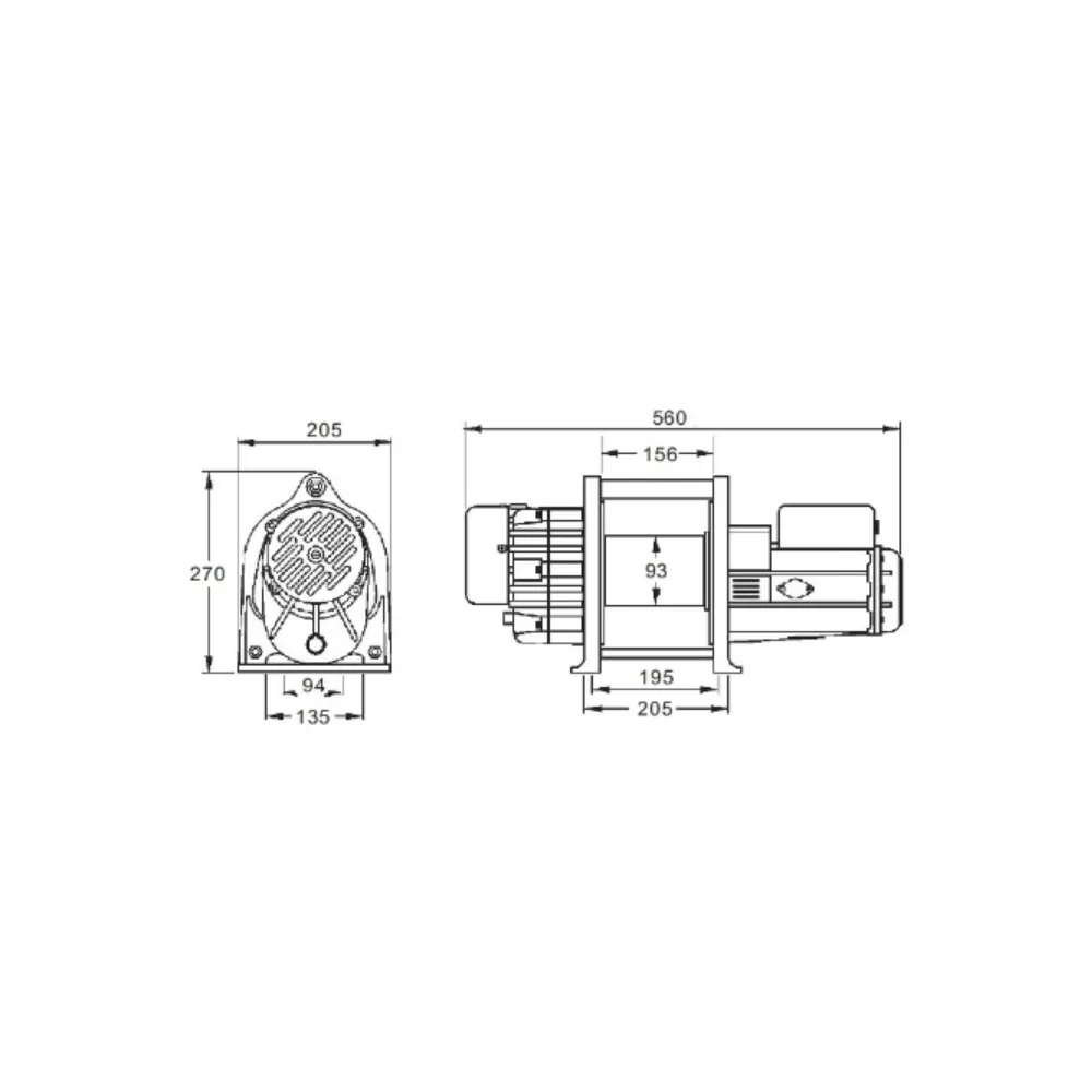 KIOWINCH CKW-300-L Elektroseilwinde Hubwinde Zugwinde 40m 300kg 16-25m/min 230V mit Funkfernbedienung
