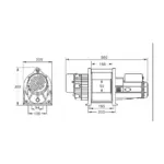 KIOWINCH CKW-200-L Elektroseilwinde Hubwinde Zugwinde 71m 200kg 11-16m/min 230V mit Funkfernbedienung