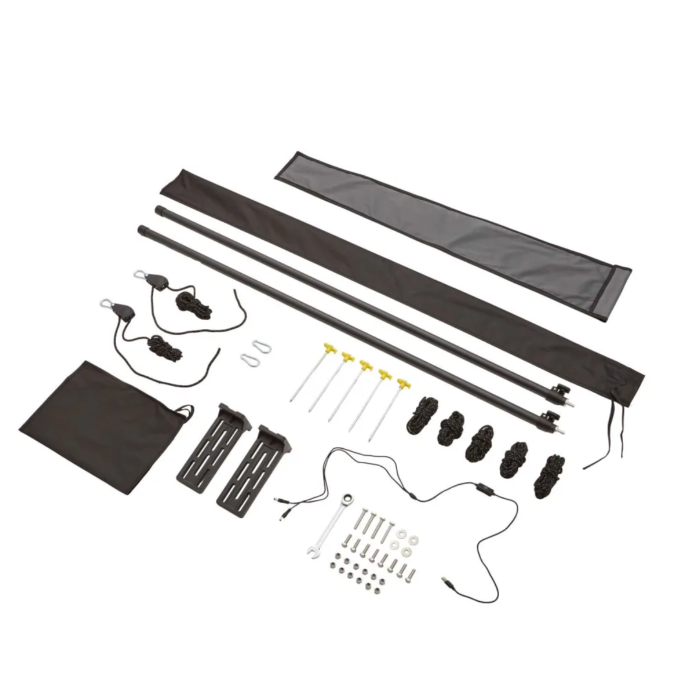 180° Markise LEAF freitragend grau - 200 cm