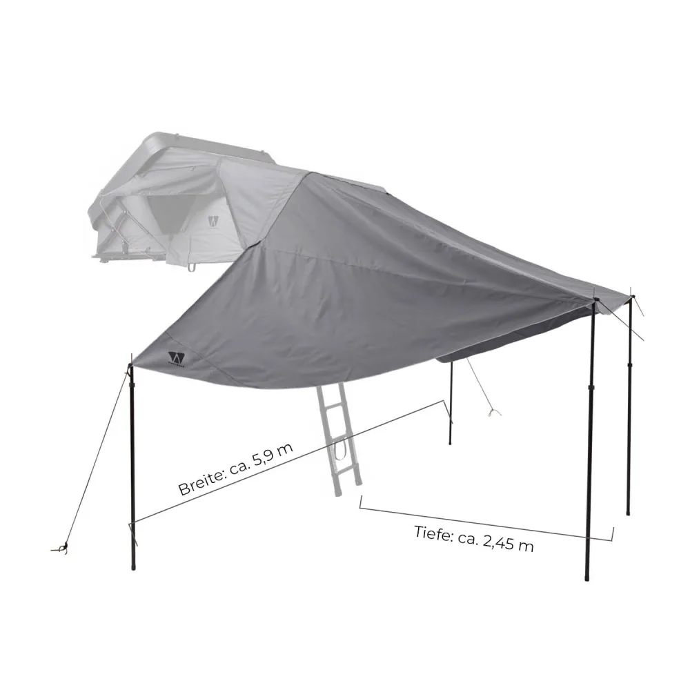Sonnensegel für MIGHTY OAK - 160 / grau