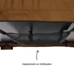 Dachzelt WILLOW PRO 1 ECO 160 - goldbraun / Standard Leiter 230 cm / Komfort-Hybridmatratze