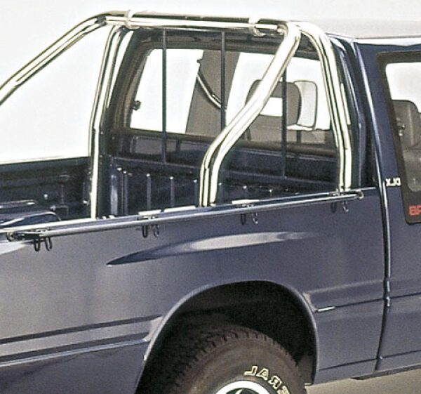 Überrollbügel Edelstahl 60mm Montage auf der Ladebordwand Campo