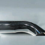 Auspuffblende Chrom, Länge: 23cm, Eingang Ø57 mm, Ausgang Ø 63 m