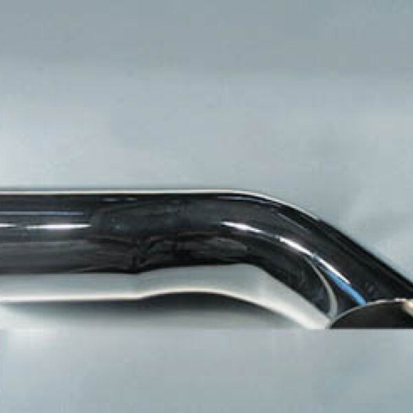 Auspuffblende Chrom, Länge: 23cm, Eingang Ø57 mm, Ausgang Ø 63 m
