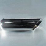 Auspuffblende Chrom, Länge 30 cm Ø Eing. 2,25" = 57 mm, ø Ausg.