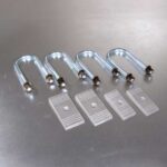 Federbügel Kit, hinten 4 Bügel mit Muttern und 4 Achskeile, CJ,