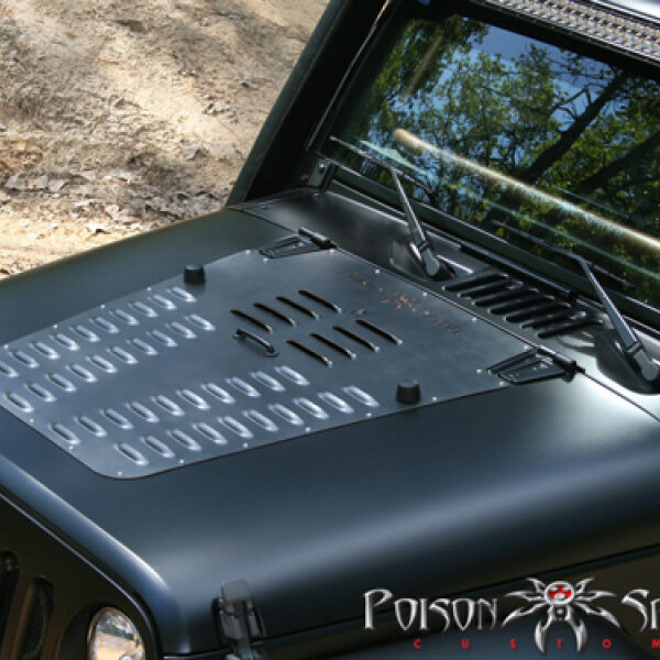 Poison Spyder Motorhaubenhutze schwarz - Wrangler JK 13 - 18