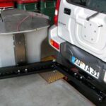 Schwenkkonsole für 100 l Streuer, für 2" Aufnahme