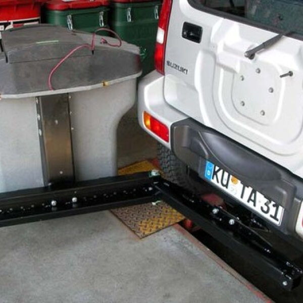 Schwenkkonsole für 100 l Streuer, für 2" Aufnahme