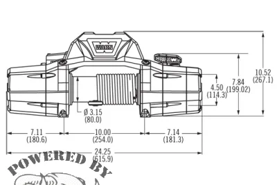 SEILWINDE WARN ZEON 8 12V 3.600 KG ZUGKRAFT