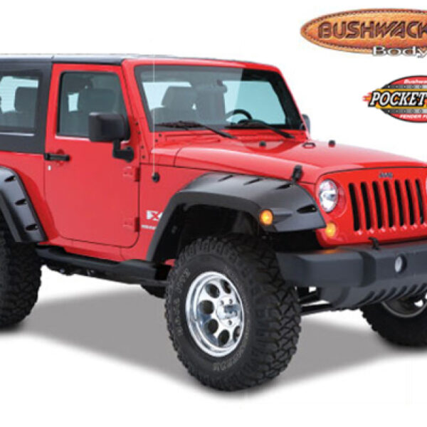 Bushwacker Kotflügelverbreiterung hinten Pocket Style 2-teilig 2-Türer 6,75" = 17cm - Wrangler JK 07 -