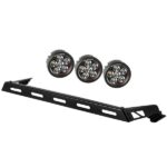 Rugged Ridge Light Bar Halterung incl. 3 runden 3,5" LED Scheinwerfern schwarz für die Motorhaube Wrangler 07-18