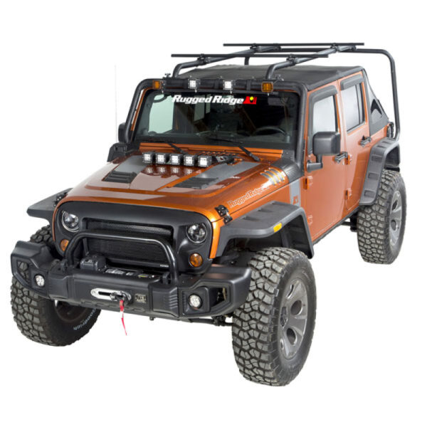 Rugged Ridge Sherpa Roof Rack Kit/ Dachgepäckträger Set 4-Türer, 07-18 Jeep Wrangler