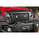 Rugged Ridge Spartan Kühlergrilleinsatz mit zwei LED Jeep JK 07-18