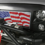 Rugged Ridge Spartan SET Kühlergrill + Kühlergrilleinsatz Amerikanische Flagge JK 07-18