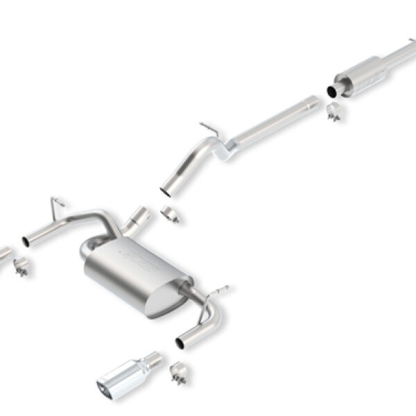 Borla Endtopf mit Endrohren und doppeltem Endstück  2.8-L. Diesel + 3.6-L.  Edelstahl  Wrangler JK: 12 -