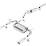 Borla Endtopf mit Endrohren und doppeltem Endstück 2.8-L. Diesel + 3.6-L. Edelstahl Wrangler JK: 12 -