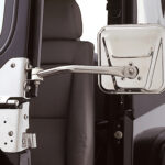 Einarmspiegel-Set Edelstahl seitlich TJ