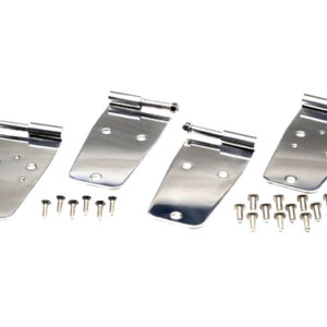 Türscharnierset  4-teilig für Stahltüren mit Spiegelbohrungen  Edelstahl Jeep CJ 76-86 I YJ 87-93