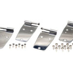 Türschanier-Set Edelstahl mit Spiegelbohrungen