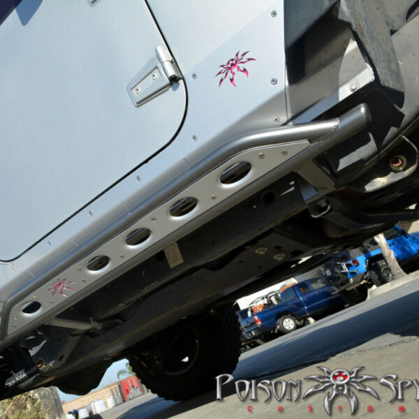 Flankenschutz Rocker Knocker  2 Türer mit TÜV  Body Mounted unlackiert Jeep JK 07-18