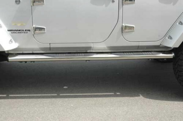 Seitenbügelset oval Edelstahl 4-Türer mit TÜV Gutachten - Wrangler JK Unlimited 07-18
