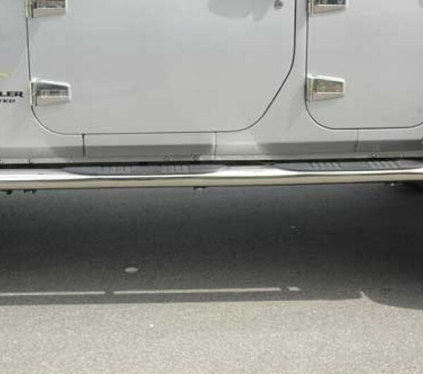 Seitenbügelset oval Edelstahl 4-Türer mit TÜV Gutachten - Wrangler JK Unlimited 07-18