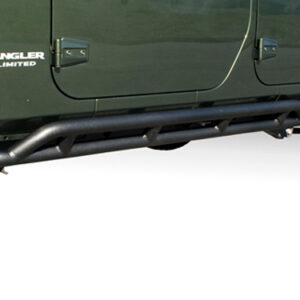 Flankenschutzset mit TÜV 4-Türer, schwarz verstärkt - Wrangler JK Unlimited 07 -18