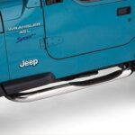 Flankenschutz 75mm Edelstahl mit Trittauflage und Tüv TJ