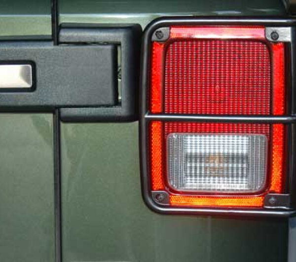 DuraTrail Lampenschutzgitter hinten, Edelstahl/Schwarz, Wrangler