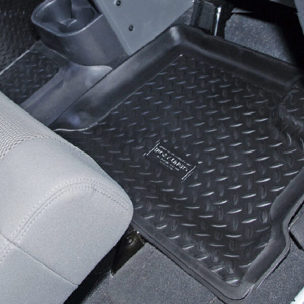 Gummi-Fußmattenset hinten schwarz - 2 Türer