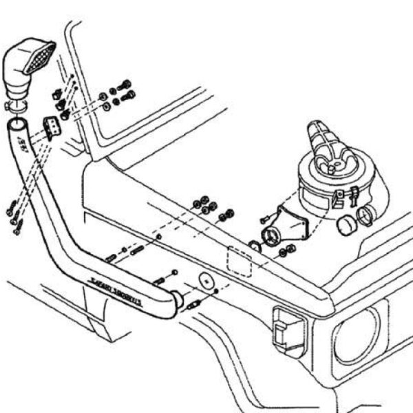 Safari-Snorkel Toyota J7 85-91 SS75HF nur 4,0lDiesel+Benziner