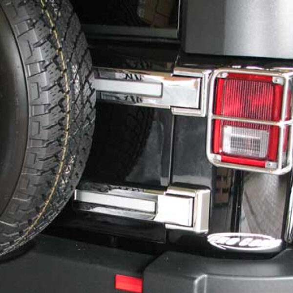 Heckklappenscharniercoverset, Chrom 4-teilig, Wrangler JK, 07-