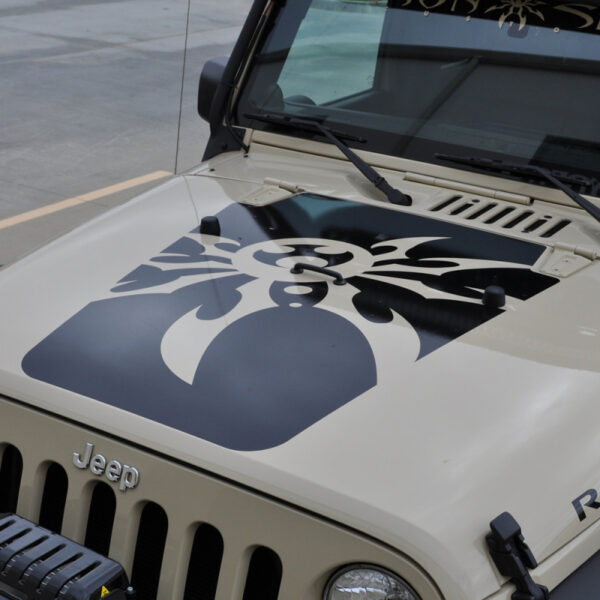 Poison Spyder Motorhauben Dekor schwarz Wrangler JK 07-18