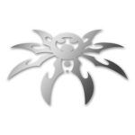 Poison Spyder Motorhauben Dekor silber Spinne Wrangler JK 07-18