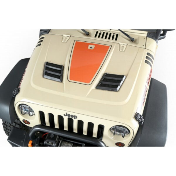 Rugged Ridge Belüftete Motorhaube Kit Jeep JK 07-18 incl. Lüftingshutzen