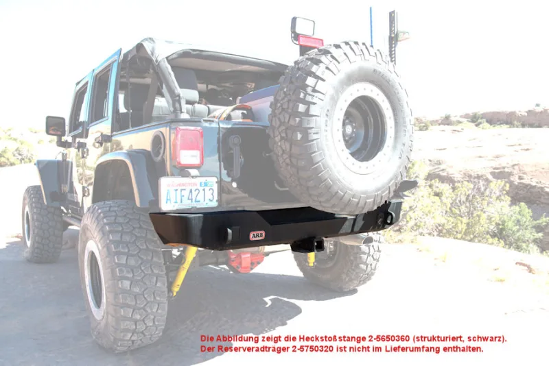 ARB HECKSTOßSTANGE JEEP WRANGLER JK 07-18, STRUKTURIERTE OBERFLÄCHE, SCHWARZ