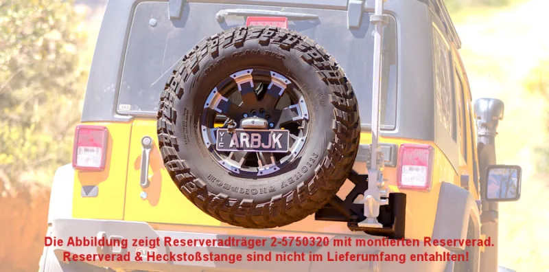 ARB RESERVERADTRÄGER FÜR HSS JEEP JK, STRUKTURIERTE OBERFLÄCHE SCHWARZ