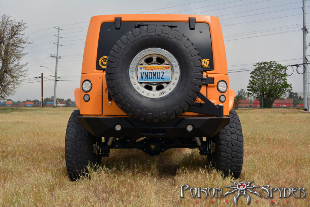 Heckstoßstange Rock Brawler 2 mit Ersatzradhalterung schmale Version - Wrangler JK 07 - 15