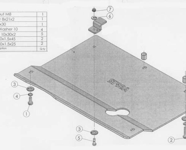 Unterfahrschutz Mazda/Ford '07 ->, Verteilergetriebe manual