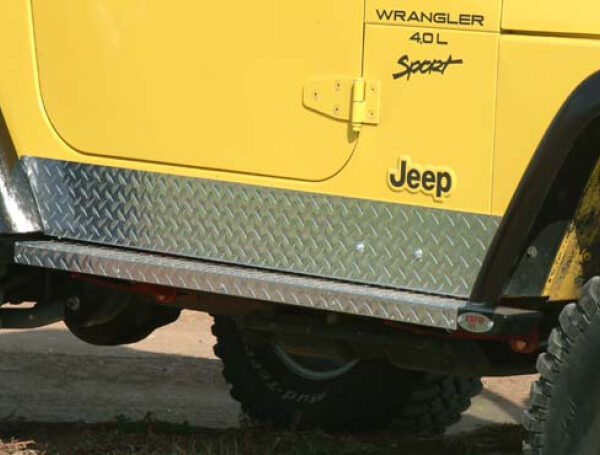 Flankenschutz Jeep Wrangler TJ m. Aluriffelblech