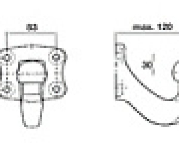 Kupplungskugel- 4- Loch 30mm unter, 23,5kn