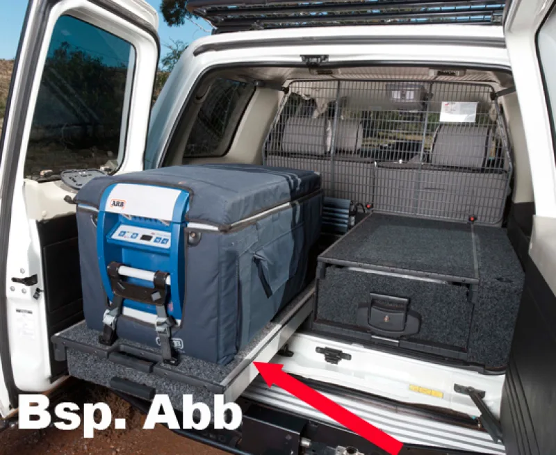 OUTBACK MODULAR AUSZUG MIT SCHUBLADE 535X1045X140 (AUßEN IN MM), GRAU